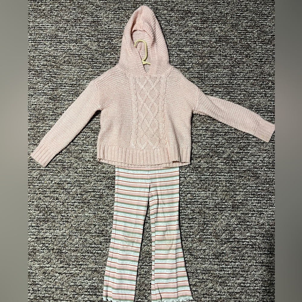 Carter's Pink Hoodie and Striped Pants Set
